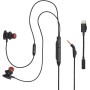 JBL Quantum 50C, auriculares intraaurales con cable para gaming, USB-C, JBL QuantumSURROUND, compatibilidad multiplataforma,