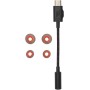JBL Quantum 50C, auriculares intraaurales con cable para gaming, USB-C, JBL QuantumSURROUND, compatibilidad multiplataforma,