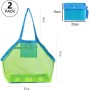 Bolsa de Juguete de Playa,2 Piezas Bolsa Plegable de Malla de Playa,Bolsa Juguetes Playa Malla,Bolsa de Malla Playa para Niños