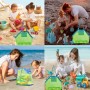 Bolsa de Juguete de Playa,2 Piezas Bolsa Plegable de Malla de Playa,Bolsa Juguetes Playa Malla,Bolsa de Malla Playa para Niños