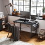 ODK Escritorio de Ordenador, Mesa de Estudio de Ordenador con Bolsa de Almacenaje y Gancho para Auriculares Mesa de Escritura
