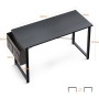 ODK Escritorio de Ordenador, Mesa de Estudio de Ordenador con Bolsa de Almacenaje y Gancho para Auriculares Mesa de Escritura