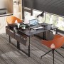 ODK Escritorio de Ordenador, Mesa de Estudio de Ordenador con Bolsa de Almacenaje y Gancho para Auriculares Mesa de Escritura