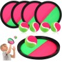Dawumin Juego de Lanzar y Atrapar Pelotas, Lanzamiento Pelota Juegos Juguetes con 4 Paletas y 4 Pelotas, para 3 a 12 Años Niños