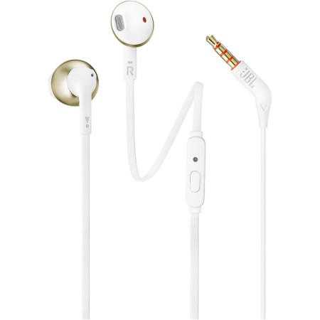 JBL T205 Dentro de oído Binaural Alámbrico Champán, Oro - Auriculares (Alámbrico, Dentro de oído, Binaural, Intraaural, 20 -