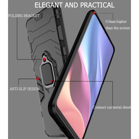 SEAHAI Funda para Realme GT Neo 3T 5G/Realme GT 2 5G/Realme GT Neo 2, Estuche con 360 Grados Anillo Soporte [Grado Militar