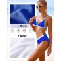 FemiChic Bikinis Mujer Conjuntos de Bikini Sexy Traje de Baño con Cuello en V Top con Almohadillas Extraíbles 2 Piezas para la