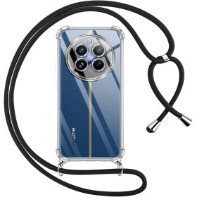 Pnakqil Funda para Realme 12 Pro/Realme 12 Pro Plus 5G con Cuerda, Carcasa Transparente Silicona Colgar Collar Correa de Cuello