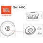 JBL Altavoz Club 64SQ Gen 3 - Altavoces Coche 16.5 cm de Harman Kardon Sonido para la Actualización Definitiva del Car-HiFi: 225