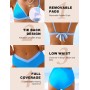 FemiChic Bikinis Mujer Conjuntos de Bikini Sexy Traje de Baño con Cuello en V Top con Almohadillas Extraíbles 2 Piezas para la
