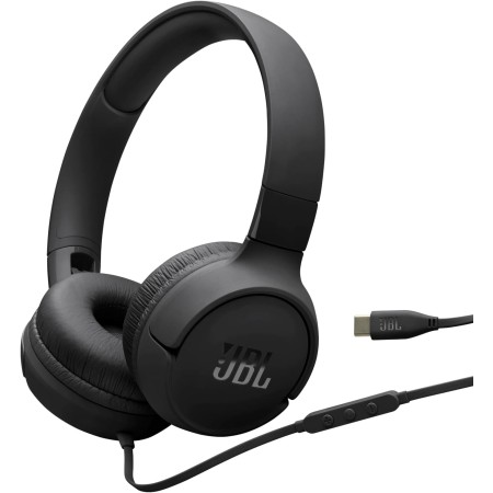 JBL Tune 520 C Auriculares con Cable, Ajuste cómodo, micrófono, Sonido Pure Bass, preajustes de ecualización, conectividad