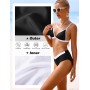 FemiChic Bikinis Mujer Conjuntos de Bikini Sexy Traje de Baño con Cuello en V Top con Almohadillas Extraíbles 2 Piezas para la
