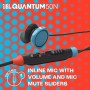 JBL Quantum 50N, auriculares intraaurales para gaming con cable, USB-C, JBL QuantumSURROUND, micrófono, botones para volumen y