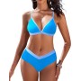FemiChic Bikinis Mujer Conjuntos de Bikini Sexy Traje de Baño con Cuello en V Top con Almohadillas Extraíbles 2 Piezas para la