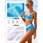FemiChic Bikinis Mujer Conjuntos de Bikini Sexy Traje de Baño con Cuello en V Top con Almohadillas Extraíbles 2 Piezas para la