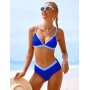 FemiChic Bikinis Mujer Conjuntos de Bikini Sexy Traje de Baño con Cuello en V Top con Almohadillas Extraíbles 2 Piezas para la