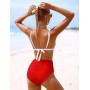 FemiChic Bikinis Mujer Conjuntos de Bikini Sexy Traje de Baño con Cuello en V Top con Almohadillas Extraíbles 2 Piezas para la