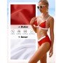 FemiChic Bikinis Mujer Conjuntos de Bikini Sexy Traje de Baño con Cuello en V Top con Almohadillas Extraíbles 2 Piezas para la