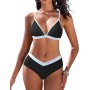 FemiChic Bikinis Mujer Conjuntos de Bikini Sexy Traje de Baño con Cuello en V Top con Almohadillas Extraíbles 2 Piezas para la