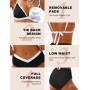 FemiChic Bikinis Mujer Conjuntos de Bikini Sexy Traje de Baño con Cuello en V Top con Almohadillas Extraíbles 2 Piezas para la