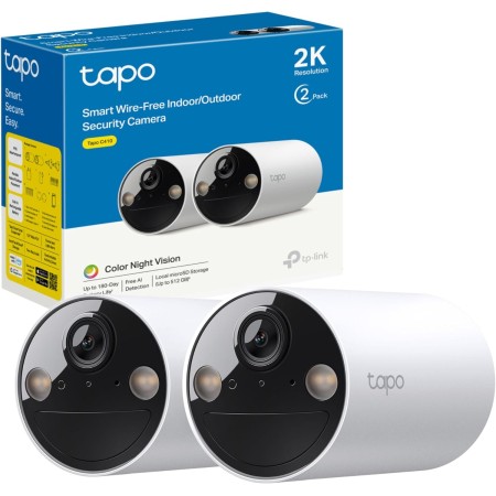 Tapo C200P2 - Cámara IP WiFi 360° Cámara de Vigilancia FHD 1080p,Visión Nocturna, Notificaciones en Tiempo Real, Admite Tarjeta