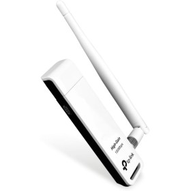 TP-Link TL-WN722N - Adaptador Wi-Fi USB inalámbrico, N 150 Mbps, antena externa 4 dBi, botón WPS, compatible con Raspberry Pi,