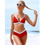 FemiChic Bikinis Mujer Conjuntos de Bikini Sexy Traje de Baño con Cuello en V Top con Almohadillas Extraíbles 2 Piezas para la