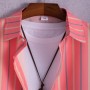 Camiseta Hombre Manga Corta Polo Gym T Camisa suelta para Hombres Casual Camisa de Manga Corta Rayada Top Verano Hawaiano Playa
