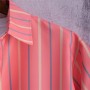 Camiseta Hombre Manga Corta Polo Gym T Camisa suelta para Hombres Casual Camisa de Manga Corta Rayada Top Verano Hawaiano Playa