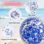 LUMOOM Hinchable, pelota de playa, bolas de agua inflables con purpurina, juguetes de piscina, pelotas de agua