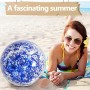LUMOOM Hinchable, pelota de playa, bolas de agua inflables con purpurina, juguetes de piscina, pelotas de agua