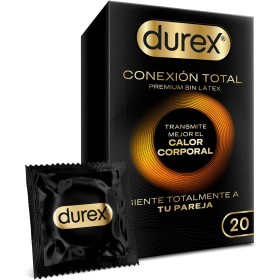 Durex Conexión Total Preservativo Ultra Fino Plus sin Látex con Tecnología Body Feel que Transmite Mejor el Calor Corporal, 20