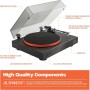 JBL Spinner BT, Tocadiscos Bluetooth con AptX-HD, cabezal extraíble, plato de aluminio y transmisión por correa, cartucho