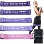 PORTENTUM Gomas Set de 5 Bandas Látex 100% y Bolsa Almacenamiento para Las Cintas elasticas musculacion, Unisex Adulto