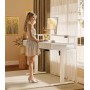 OffiGo Mesa Elevable Escritorio con Cajones, Escritorio Elevable con Soporte para Monitor, 140cm Mesa Gaming con Carga y Luces