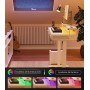 OffiGo Mesa Elevable Escritorio con Cajones, Escritorio Elevable con Soporte para Monitor, 140cm Mesa Gaming con Carga y Luces