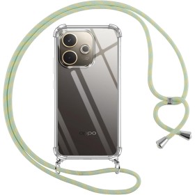 Pnakqil Funda para OPPO A5 Pro 4G/5G con Cuerda, Carcasa Transparente Silicona Colgar Collar Correa de Cuello Cadena para OPPO