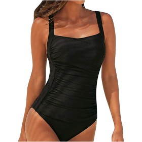 uxxnjfg Bañador Mujer Natacion Traje de Baño Sexy Verano Reductores Barriga Swimsuit Color Sólido Bañador Brasileño Bañadores