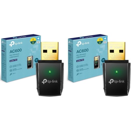 TP-Link Archer T2U Nano - AC600 Adaptador Wi-Fi Nano USB, doble banda 2.4 GHz / 5 GHz, compatible con Windows y MacOS