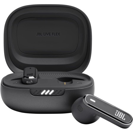 JBL Live Flex, Auriculares In Ear inalámbricos con estuche de carga inteligente, tecnología Bluetooth y de cancelación