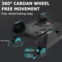 HOMURY Soporte para CPU móvil, soporte para PC para torre de PC, soporte de escritorio con 4 ruedas y base ajustable (negro)
