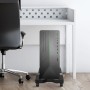 HOMURY Soporte para CPU móvil, soporte para PC para torre de PC, soporte de escritorio con 4 ruedas y base ajustable (negro)