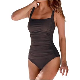 uxxnjfg Bañador Mujer Natacion Traje de Baño Sexy Verano Reductores Barriga Swimsuit Color Sólido Bañador Brasileño Bañadores