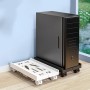 SZKKQKJ Soporte de PC para torre de PC, soporte para CPU móvil, soporte universal para CPU con 4 ruedas, soporte de escritorio