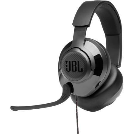 JBL Quantum 200 - Auriculares de Diadema con Cable para Videojuegos, Color Negro