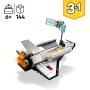 LEGO Creator 3 en 1 Lanzadera Espacial, Figura de Astronauta o Nave de Juguete, Set de Construcción para Niños y Niñas de 6 Años