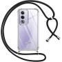 Pnakqil Funda para OPPO A5 Pro 4G/5G con Cuerda, Carcasa Transparente Silicona Colgar Collar Correa de Cuello Cadena Cordón para