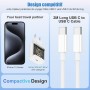 Cargador Carga Rapida iPhone 16 15 Apple Original,20W USB C Enchufe con 2M+2M Cable Cabezal Adaptador Pared Charger Corrient