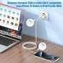 Cargador Carga Rapida iPhone 16 15 Apple Original,20W USB C Enchufe con 2M+2M Cable Cabezal Adaptador Pared Charger Corrient