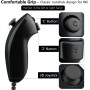 OSTENT Mando Nunchuck con Cable Basado en el Movimiento para Nintendo Wii Console Videojuegos Color Negro